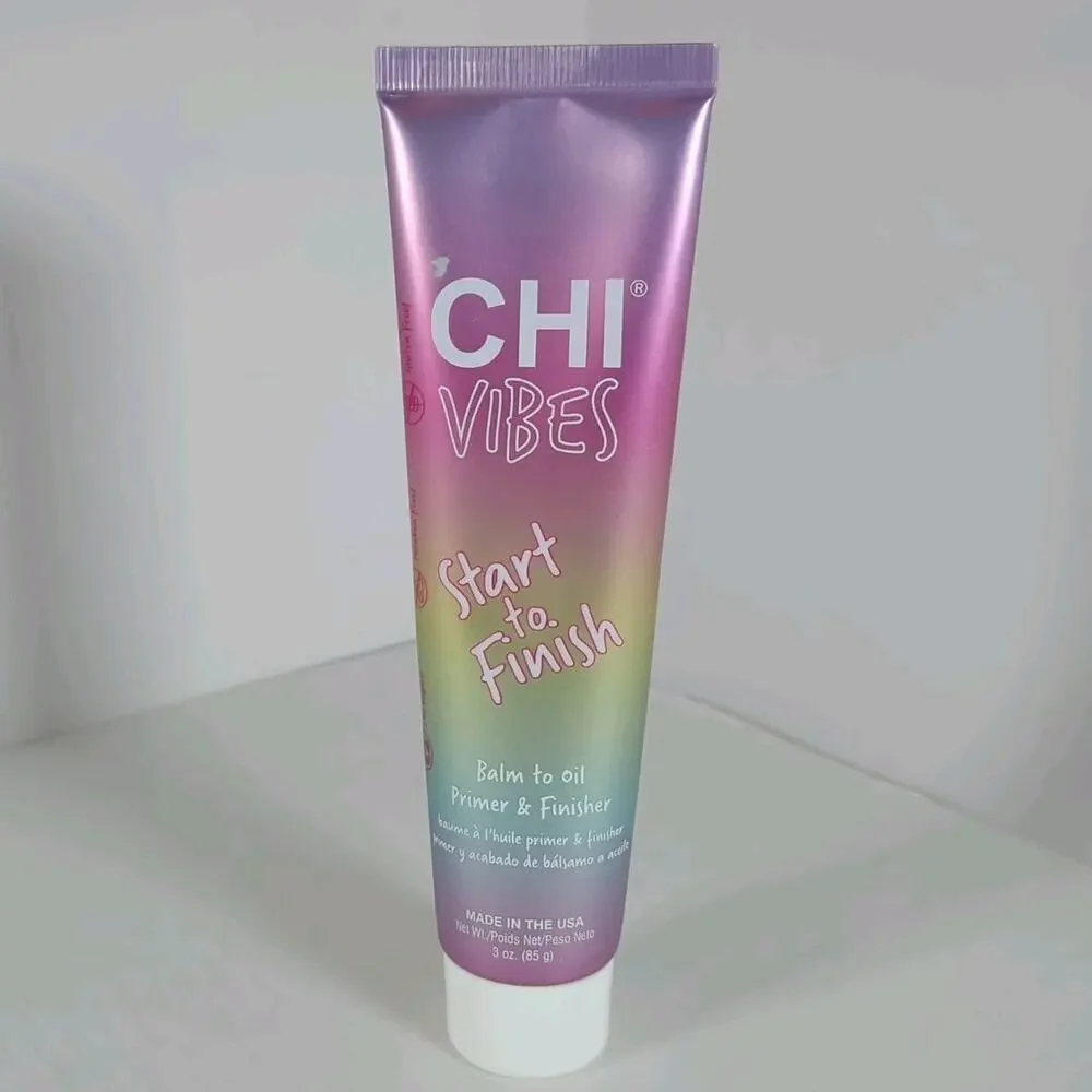 CHI VIBES Start to Finish Balm to Oil Primer and‎ Finisher Vegan New